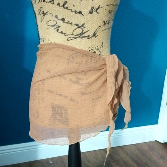 Other - Bathing Suit Wrap Tan/Brown Skirt